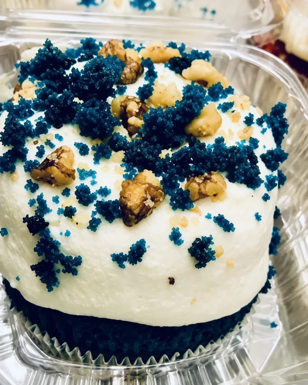 Blue Velvet Mini Bundt Cake